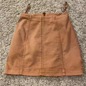 Brown free people skirt